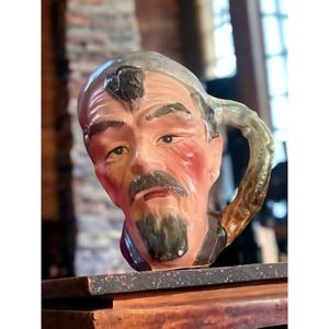 Vintage Character Face Toby Mug Creamer Pitcher Pottery Collectible Japan